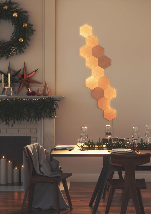 Nanoleaf Elements Kit de Inicio de Paneles Hexagonales 13 uds. Iluminación Inteligente Modular