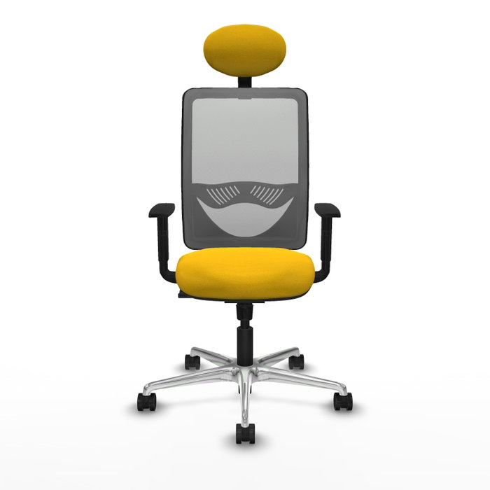 PIQUERAS Y CRESPO Silla de oficina Zulema con mecanismo Sincro, Amarillo y Gris PIQUERAS Y CRESPO Silla de oficina Zulema con mecanismo Sincro, Amarillo y Gris
