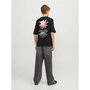Camiseta de Manga Corta Infantil Jack & Jones tampa Back Negro