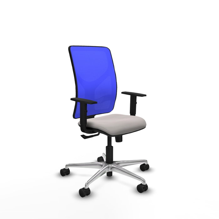 PIQUERAS Y CRESPO Silla de oficina Motilla con mecanismo Sincro, Blanco y Azul PIQUERAS Y CRESPO Silla de oficina Motilla con mecanismo Sincro, Blanco y Azul