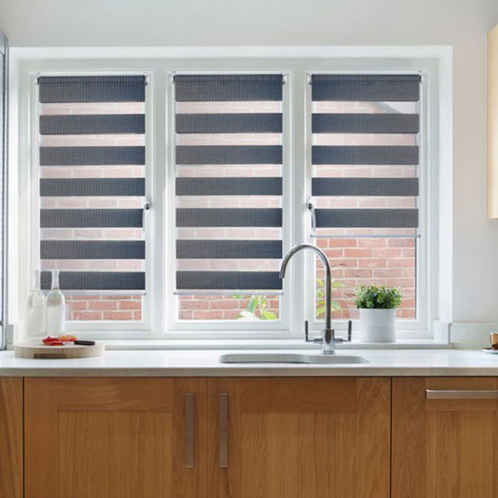 Cintacor - Stor Planet Estor enrollable Clip & Fix Noche y Día Plata 150 x 180 cm Cintacor - Stor Planet Estor enrollable Clip & Fix Noche y Día Plata 150 x 180 cm