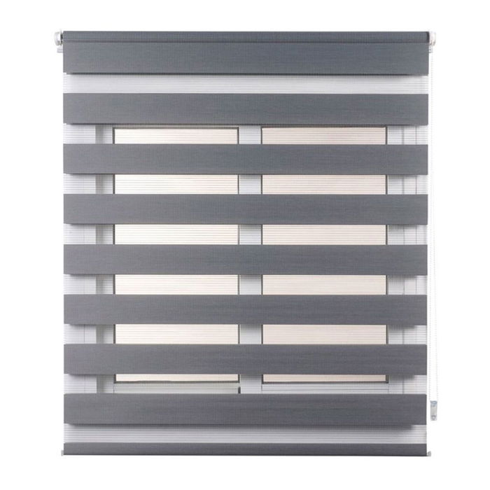 Cintacor - Stor Planet Estor enrollable Clip & Fix Noche y Día Plata 150 x 180 cm Cintacor - Stor Planet Estor enrollable Clip & Fix Noche y Día Plata 150 x 180 cm