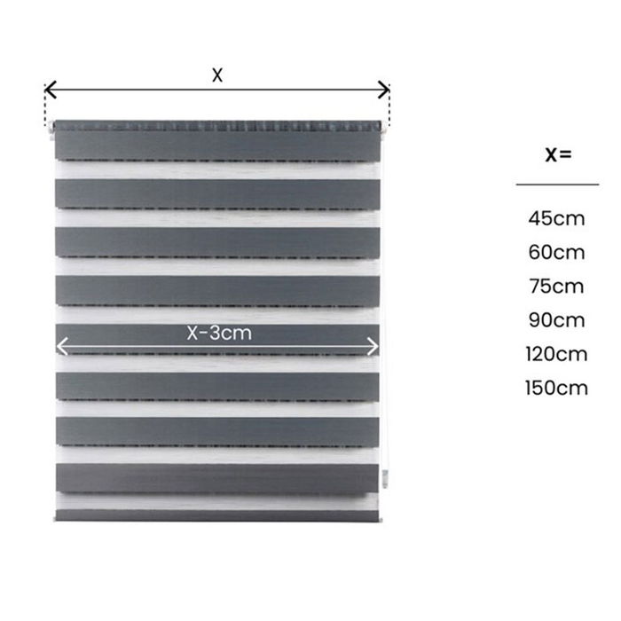 Cintacor - Stor Planet Estor enrollable Clip & Fix Noche y Día Plata 150 x 180 cm Cintacor - Stor Planet Estor enrollable Clip & Fix Noche y Día Plata 150 x 180 cm
