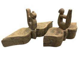DKD Home Decor Caja Item Home Teca Natural 28x20x10 cm (2 Unidades)
