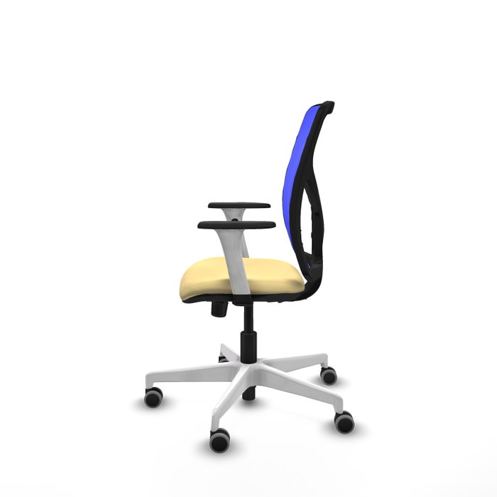 PIQUERAS Y CRESPO Silla de oficina Motilla con mecanismo Sincro, Crema y Azul PIQUERAS Y CRESPO Silla de oficina Motilla con mecanismo Sincro, Crema y Azul