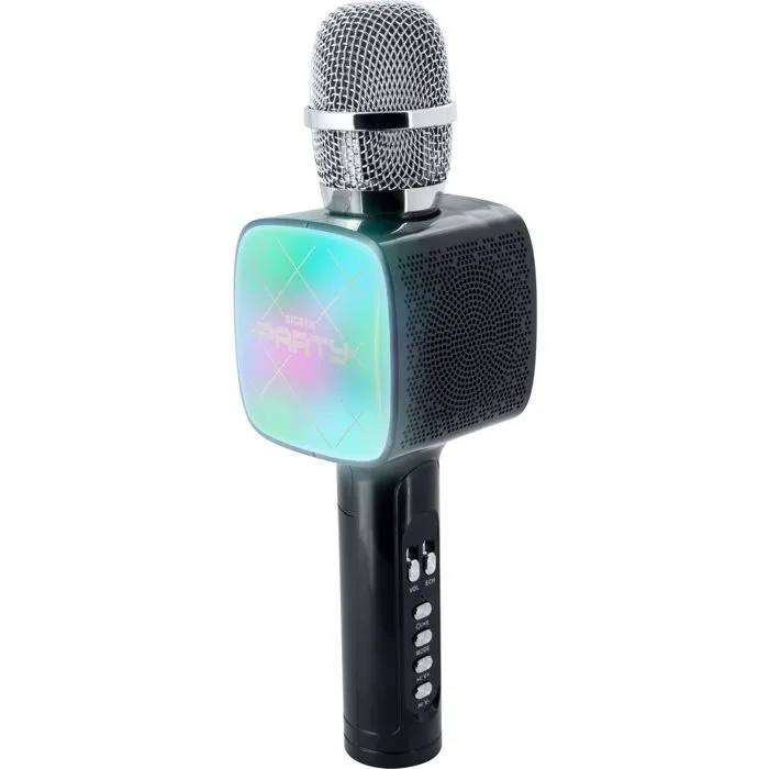 Bigben Party Micrófono Bluetooth todo en uno con efectos de luz y sonido - Negro
