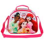 Karactermania Bolsa Portameriendas 3D Strong Princesas Disney Infantil Compartimento Único Cremallera Asa Superior Correa Hombro Regulable 25x20x10cm