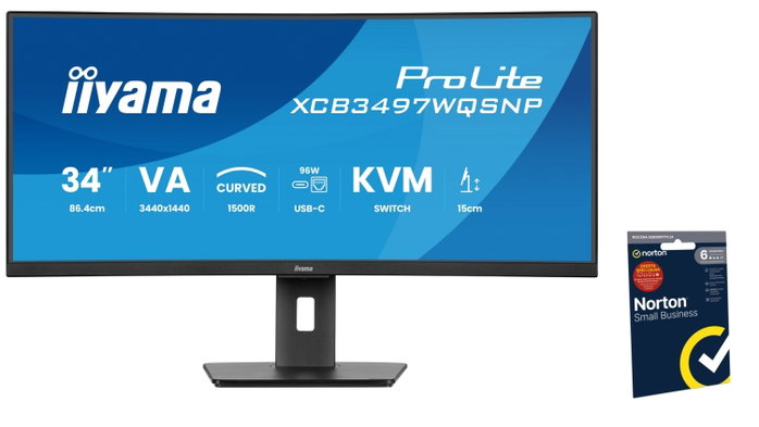 iiyama ProLite XCB3497WQSNP-B1 UWQHD 34'' VA 120Hz iiyama ProLite XCB3497WQSNP-B1 UWQHD 34'' VA 120Hz