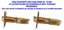 TESA Picaporte 3500 Pomo 60 - 70 mm L.P. Cuadradillo P030U0LP