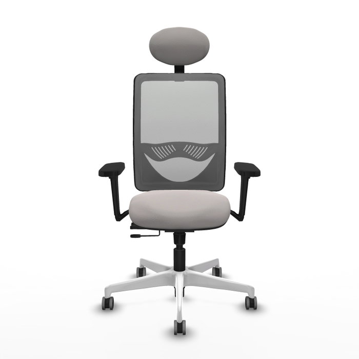 PIQUERAS Y CRESPO Silla de oficina Zulema con mecanismo Sincro/Traslack, Blanco y Gris PIQUERAS Y CRESPO Silla de oficina Zulema con mecanismo Sincro/Traslack, Blanco y Gris