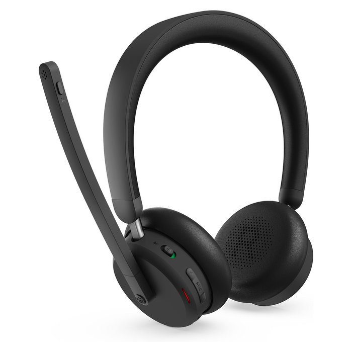 Lenovo ANC Headset 6550 Dual-Mode Wireless Auriculares Diadema con Cancelación Activa de Ruido (ANC) y Certificación Microsoft Teams para Oficina/Call Center, USB-C, Negro
