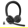 Lenovo ANC Headset 6550 Dual-Mode Wireless Auriculares Diadema con Cancelación Activa de Ruido (ANC) y Certificación Microsoft Teams para Oficina/Call Center, USB-C, Negro