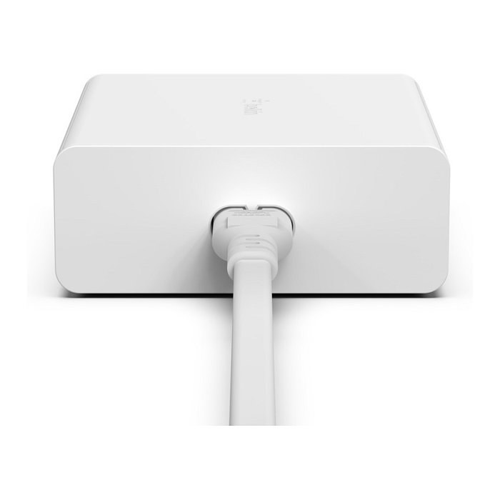 Belkin WCH010VFWH Cargador USB GaN 108W 4 Puertos, 2x USB-C PD 3.0, 2x USB-A, para Portátil, Smartphone, Tableta, Cable Corriente Alterna 2m, Color Blanco Belkin WCH010VFWH Cargador USB GaN 108W 4 Puertos, 2x USB-C PD 3.0, 2x USB-A, para Portátil, Smartphone, Tableta, Cable Corriente Alterna 2m, Color Blanco