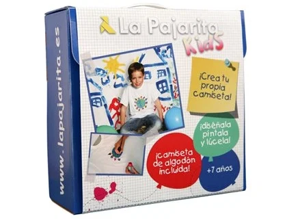 La pajarita Pintura para tela Kids 25 ml Caja de 6 unidades Colores Surtidos + Pincel