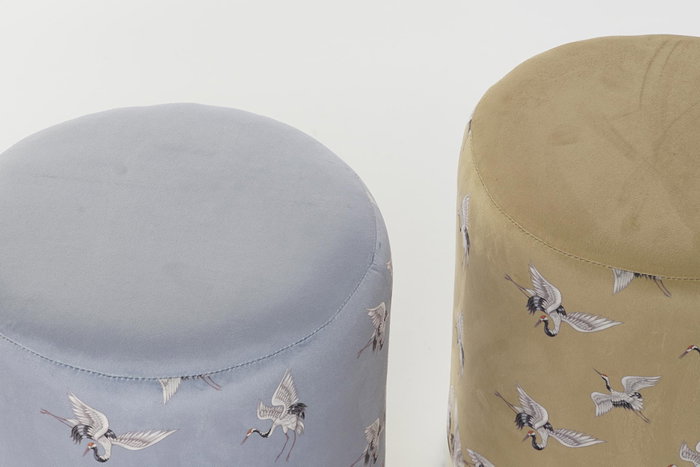 DKD Home Decor Reposapiés Oriental con Garzas, Pack de 2 Unidades DKD Home Decor Reposapiés Oriental con Garzas, Pack de 2 Unidades