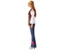 Disfraz Hippie Mujer Adulto M-L Camiseta Pantalón Campana Años 60 Flower Power