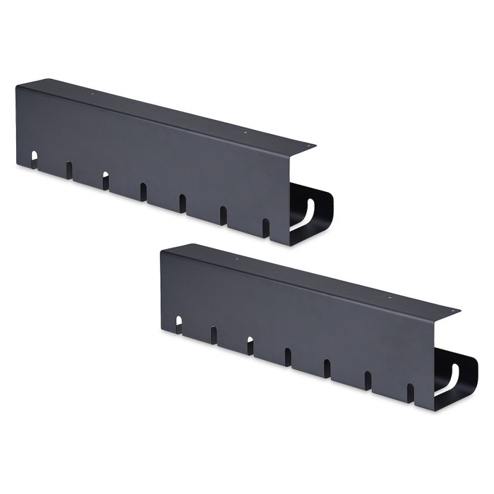 StarTech Bandeja de Gestión de Cables para Debajo del Escritorio TAA, 2 Unidades, Negro