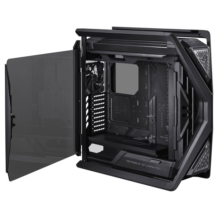 ASUS ROG GR701 HYPERION Torre Gaming PC Negro ATX/EATX/microATX/Mini-ITX con Ventana Lateral, RGB, Compatible con 420mm Radiador