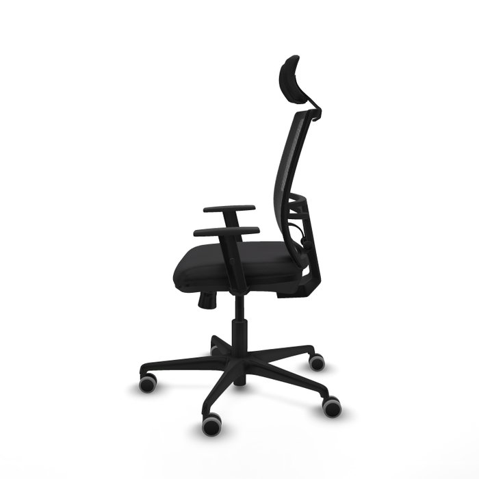 PIQUERAS Y CRESPO Silla de oficina Yunquera con mecanismo Sincro/Traslack, Negro PIQUERAS Y CRESPO Silla de oficina Yunquera con mecanismo Sincro/Traslack, Negro