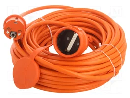KEL Prolongador de alimentación H05VV-F 3G1,5mm2 20m naranja