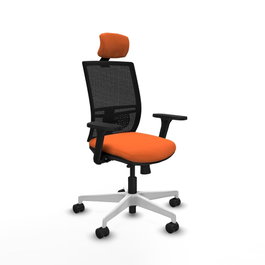 PIQUERAS Y CRESPO Silla de oficina Yunquera Naranja y Negro