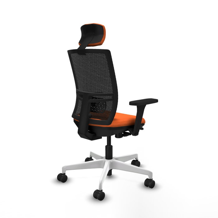 PIQUERAS Y CRESPO Silla de oficina Yunquera Naranja y Negro