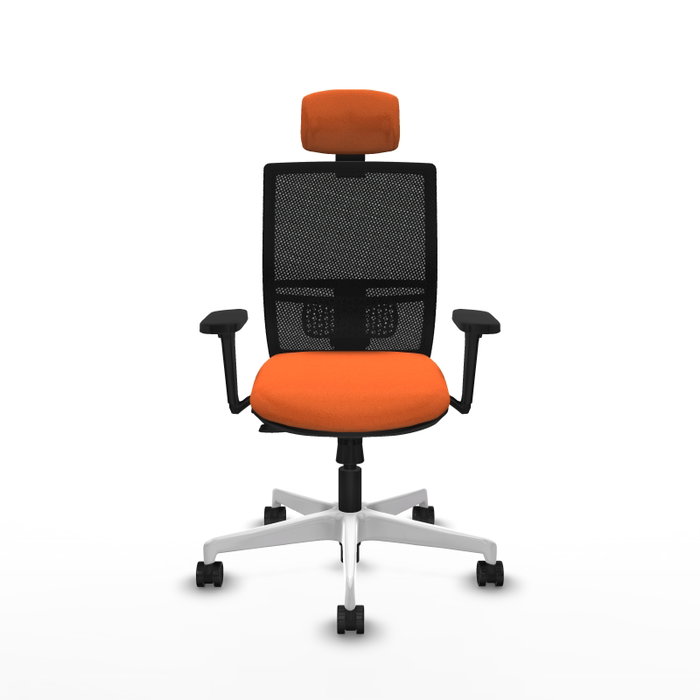 PIQUERAS Y CRESPO Silla de oficina Yunquera Naranja y Negro