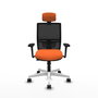 PIQUERAS Y CRESPO Silla de oficina Yunquera Naranja y Negro