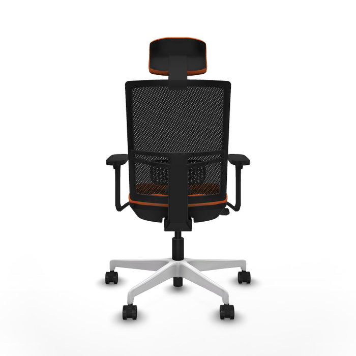 PIQUERAS Y CRESPO Silla de oficina Yunquera Naranja y Negro