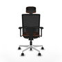 PIQUERAS Y CRESPO Silla de oficina Yunquera Naranja y Negro