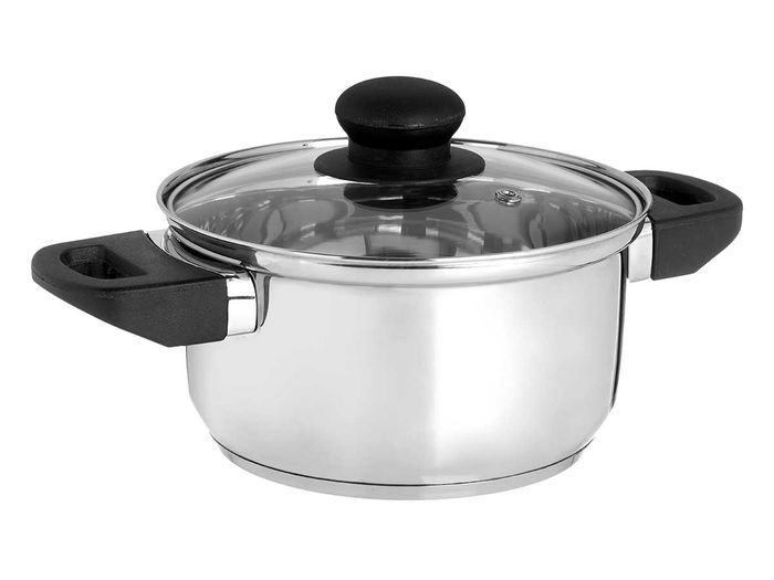 Kinvara Cacerola Inducción 18 cm con Tapa de Cristal para Cocina, Acero Inoxidable, 1.8L (Set de 6)