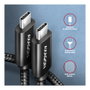 Axagon BUCM2-CM15AB Cable de carga USB-C a USB-C 2.0, 1,5 m, 240 W, Negro