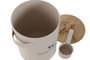 DKD Home Decor Bote de Metal y Bambú 4L Beige