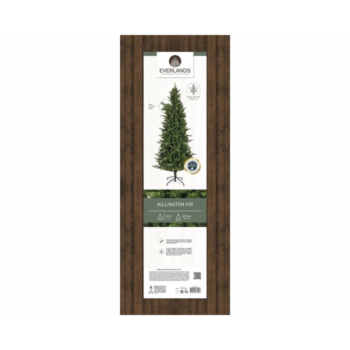 Árbol de Navidad Everlands Killington Verde PVC Metal Poliestireno Abeto Ø 93 x 180 cm