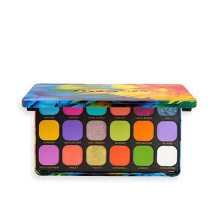 Revolution Make Up FOREVER FLAWLESS Eyeshadow Palette Birds of Paradise - Paleta de 18 Sombras (Mate, Metálico, Glitter) 19,8 gr - Cruelty Free y Vegana Revolution Make Up FOREVER FLAWLESS Eyeshadow Palette Birds of Paradise - Paleta de 18 Sombras (Mate, Metálico, Glitter) 19,8 gr - Cruelty Free y Vegana