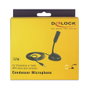 DeLOCK 65872 Micrófono Omnidireccional con Cuello de Cisne y Conector 3,5 mm
