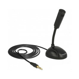 DeLOCK 65872 Micrófono Omnidireccional con Cuello de Cisne y Conector 3,5 mm