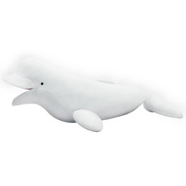 Collecta 2662 Peluche Ballena Beluga - Animal Marino de Colección - Réplica Detallada y Sostenible