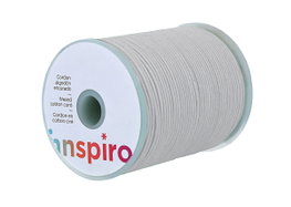 Innspiro Cordón de Algodón Encerado Fino Blanco 1,0mm 100m