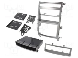 METRA Bastidor de montaje de radio para Hyundai Veracruz LTD 2007-2012, 1 DIN y 2 DIN, Plata