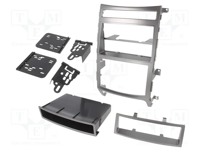 METRA Bastidor de montaje de radio para Hyundai Veracruz LTD 2007-2012, 1 DIN y 2 DIN, Plata METRA Bastidor de montaje de radio para Hyundai Veracruz LTD 2007-2012, 1 DIN y 2 DIN, Plata