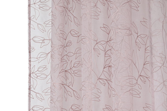 DKD Home Decor Cortina de Poliéster 140x260 con 8 Anillas Rosa Palo DKD Home Decor Cortina de Poliéster 140x260 con 8 Anillas Rosa Palo