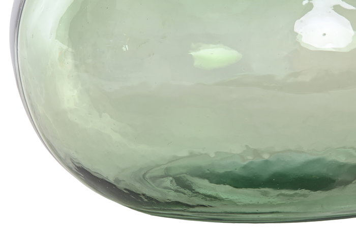 DKD Home Decor Jarrón Urban C463 Verde Oscuro Cristal Reciclado 31 x 32 x 31 cm