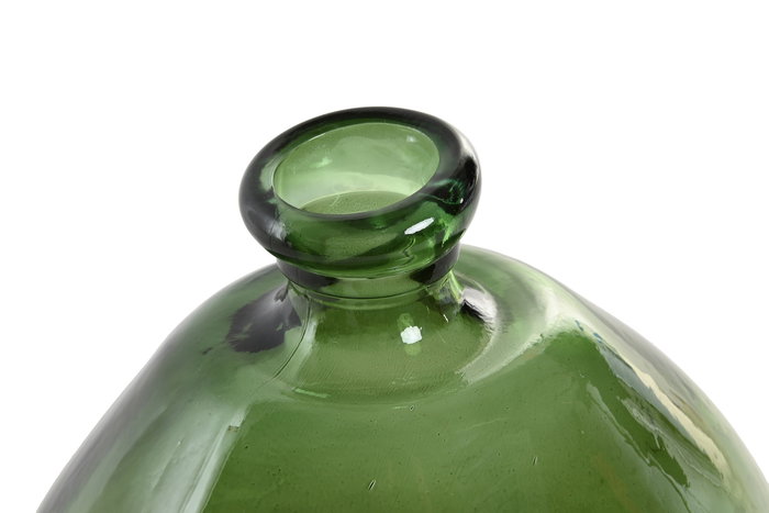 DKD Home Decor Jarrón Urban C463 Verde Oscuro Cristal Reciclado 31 x 32 x 31 cm