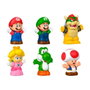 Fisher-Price Little People Pack 6 Figuras My Mario - Mario, Luigi, Peach, Toad, Yoshi y Bowser, +12 meses