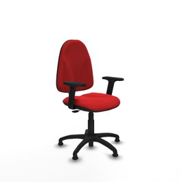PIQUERAS Y CRESPO Silla de oficina Algarra Rojo Similpiel Brazos 2D