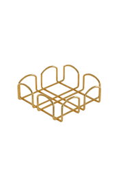 Aberto Design Servilletero Dorado Metal Elegante Sofisticado Adorno Mesa Comedor 7 x 20 x 20 cm