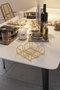 Aberto Design Servilletero Dorado Metal Elegante Sofisticado Adorno Mesa Comedor 7 x 20 x 20 cm