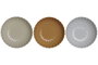 DKD Home Decor Surtido de 6 Platos de Gres Jaspeados Vintage 24 19x19x4 cm