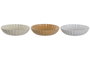 DKD Home Decor Surtido de 6 Platos de Gres Jaspeados Vintage 24 19x19x4 cm